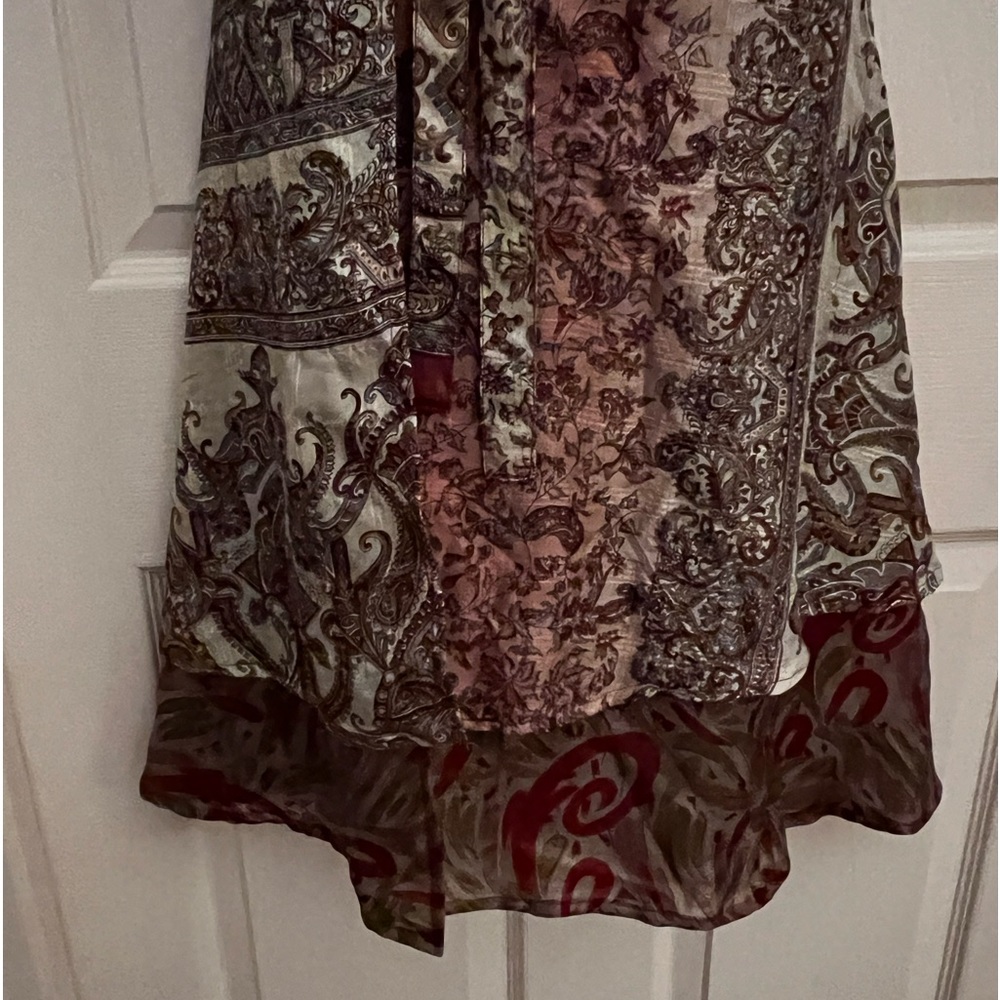 Silk one size wrap around skirt-Kaniza- Imported- 36” Length- NEW - Picture 3 of 14